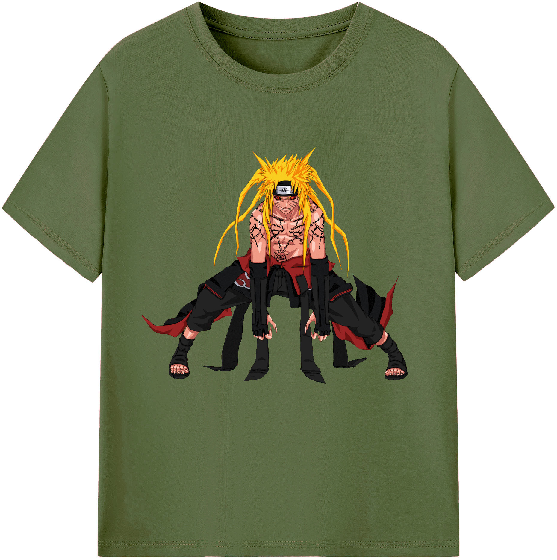 （画像用） NARUTO -ナルト- うずまき ナルト Uzumaki Naruto 綿100％半袖Tシャツ（フロントプリント）